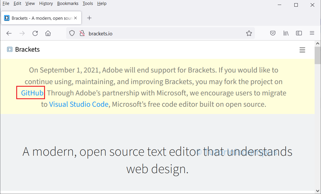 Adobe Brackets Download and Install