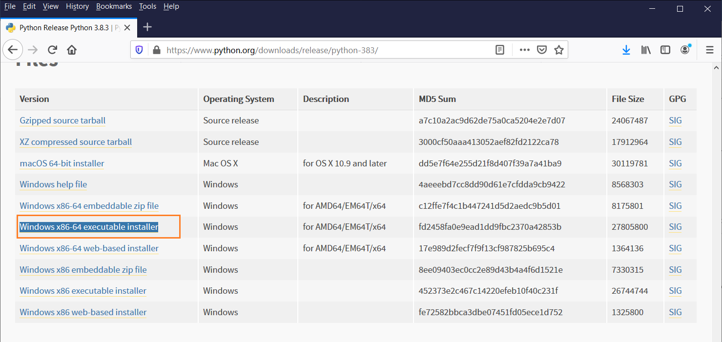 Python installation process on Windows