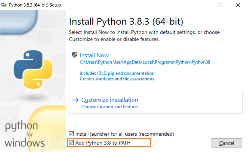 Python installation process on Windows