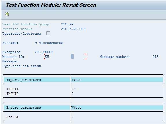 Function Module Execution Process