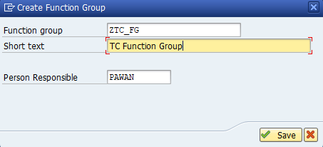Function Group Creation Process