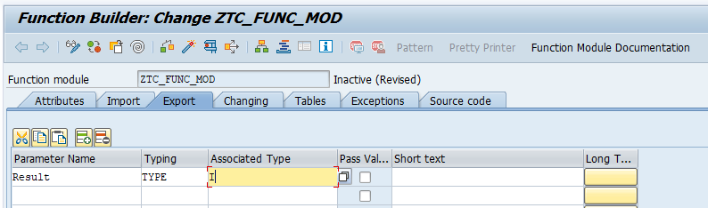 Function Module Creation Process