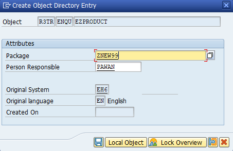 Create lock Objects