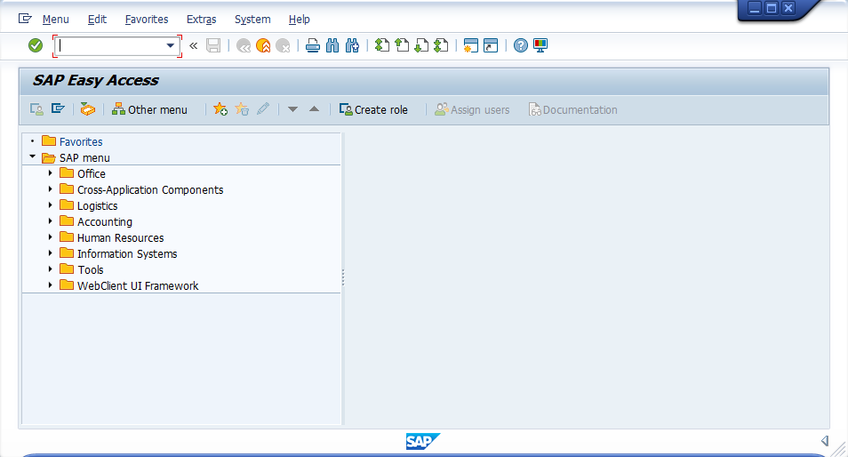 SAP Easy Access Screen