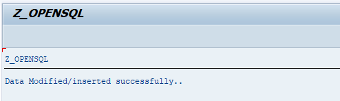 MODIFY statement example output