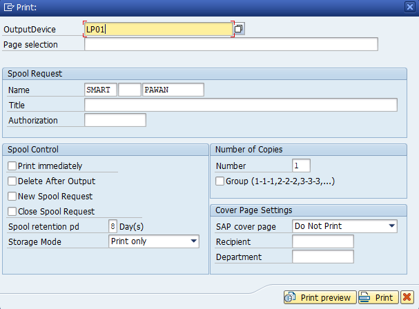 Creating Smart Form example