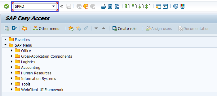 Assigning materials to profit center