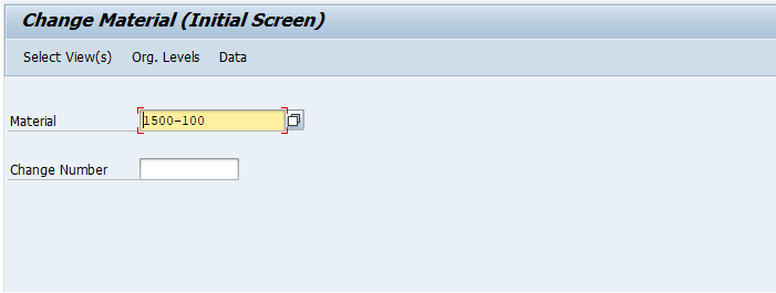Assigning materials to profit center