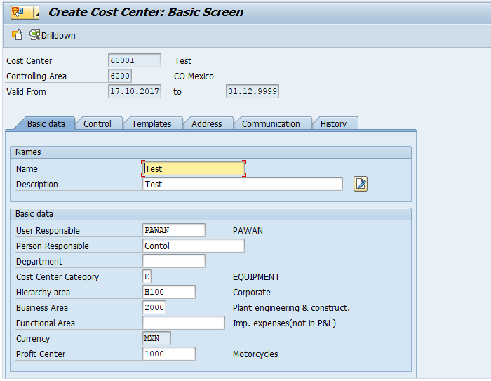 Cost center