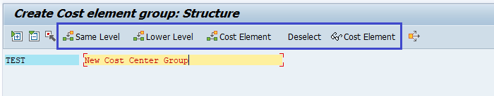 Cost center groups