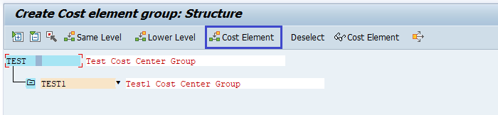 Cost center groups