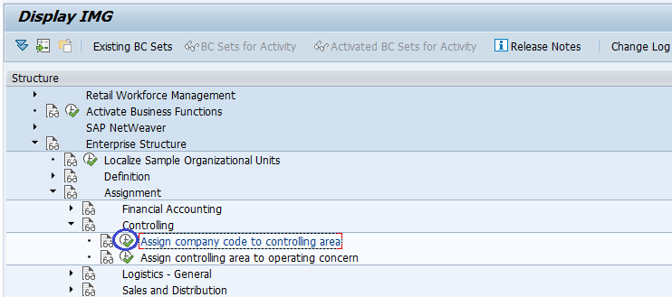 Assign Company Code to Controlling Area