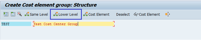 Cost Center Group