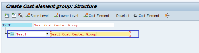 Cost Center Group