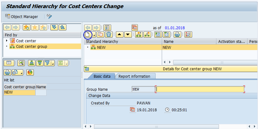 Cost Center Hierarchy
