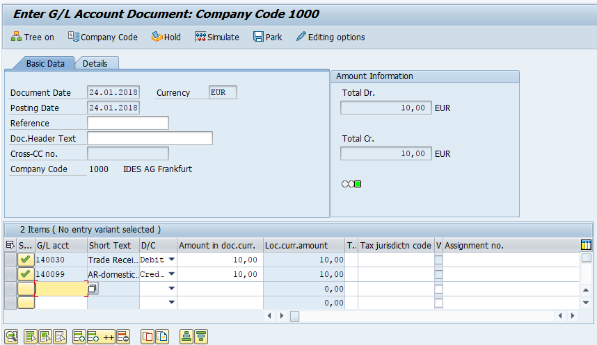 Postings to Profit Center