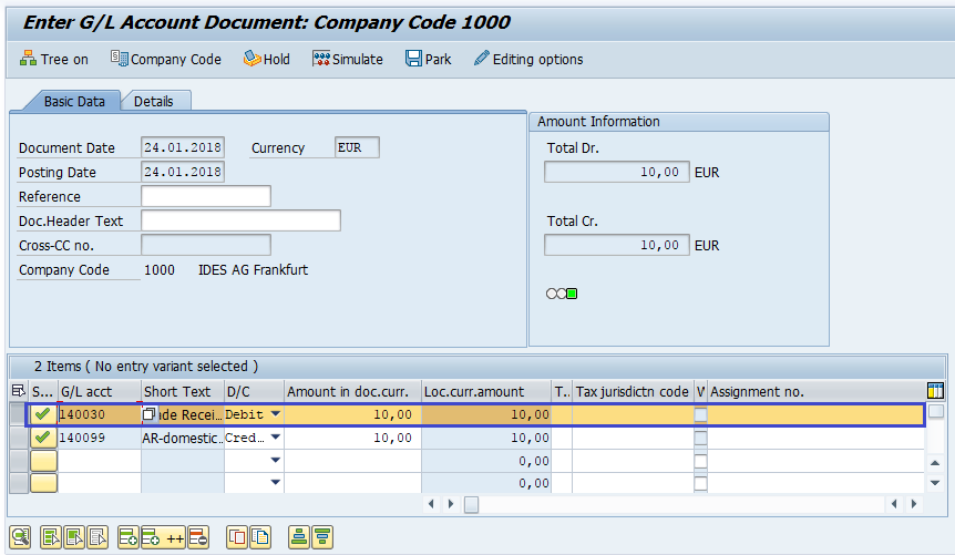 Postings to Profit Center