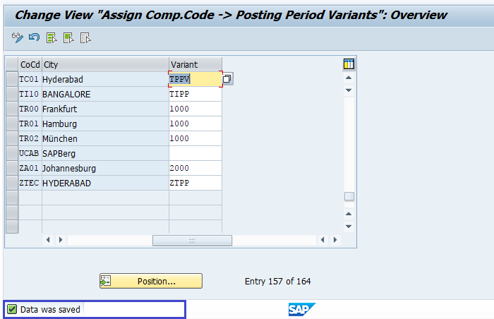 Assign Variant to Company Code