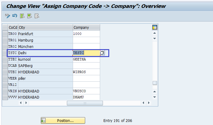 Assign Company Code to Company