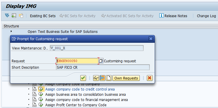 Assign Company code to Credit Control Area