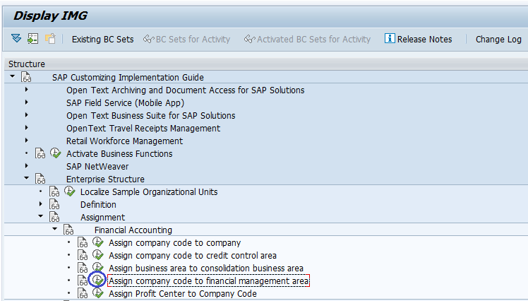 Assign Company Code to Financial Management Area