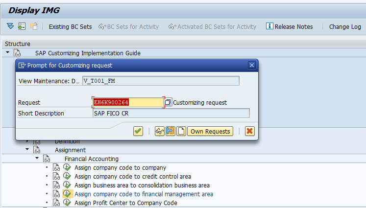 Assign Company Code to Financial Management Area