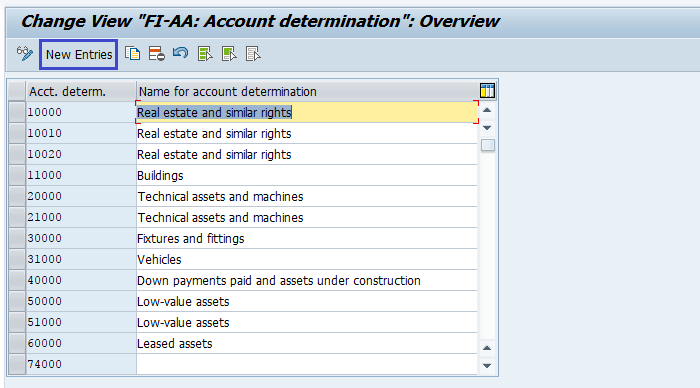 Specify Account Determination 