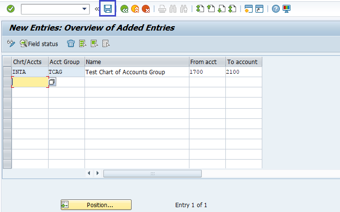 Chart of Account Group