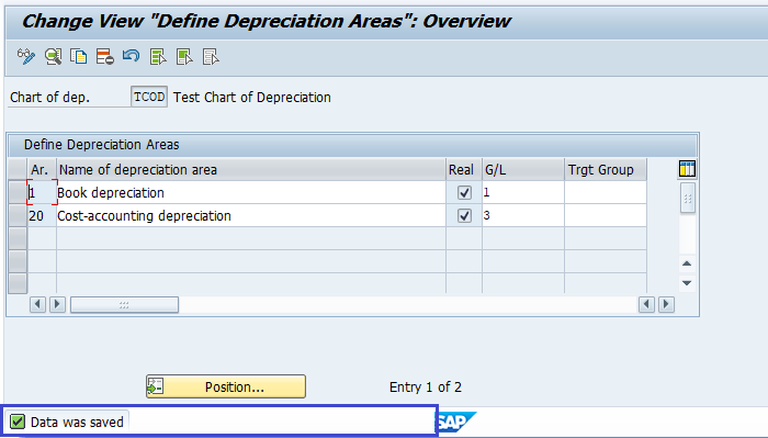 Copy Reference Chart of Depreciation or Depreciation Areas