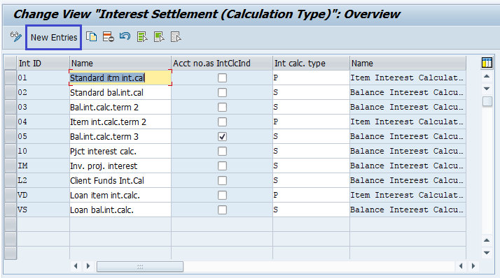 Interest Calculation Types