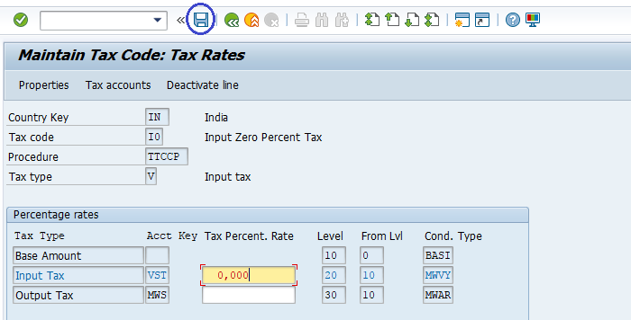 Assign Tax code to Non taxable transactions