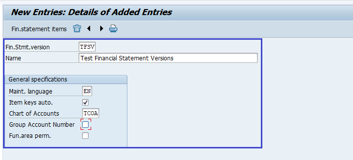 Financial Statement Version