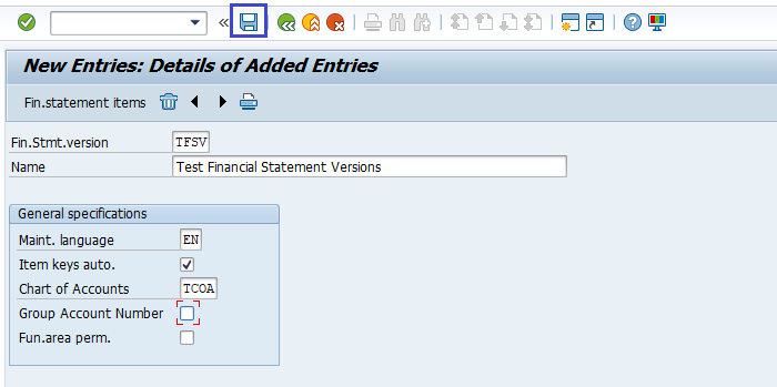 Financial Statement Version