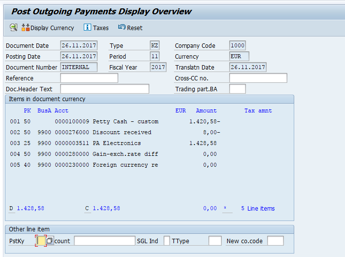 Withholding Tax During Payment Posting