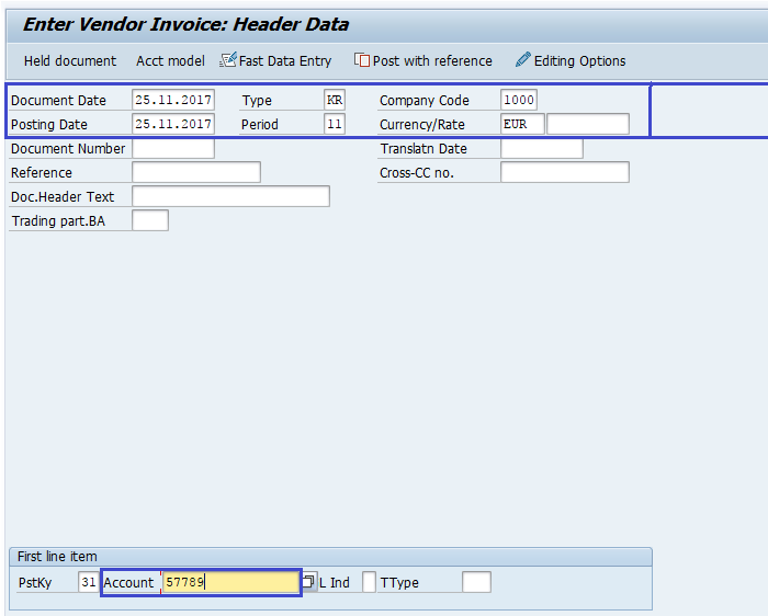 Post Vendor Foreign Currency Invoice