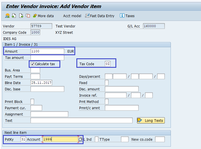 Post Vendor Foreign Currency Invoice