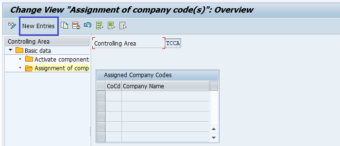 Assign Company Code to Controlling Area