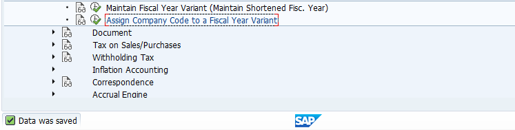 Assign Company Code to Fiscal Year Variant