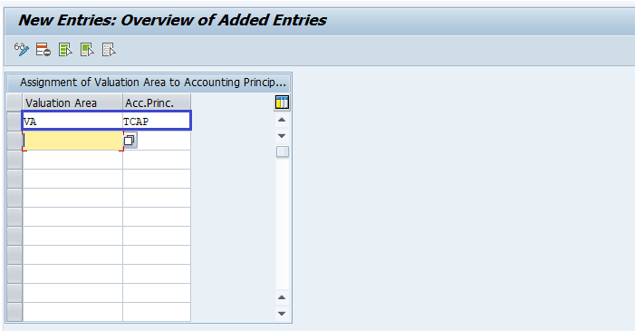 Assign Valuation areas and accounting principles