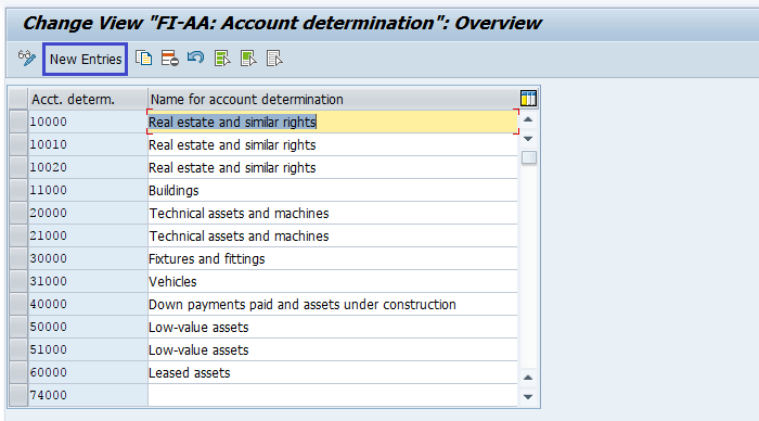 Specify Account Determination
