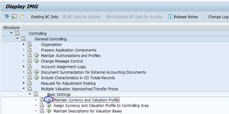 Maintain Currency and valuation profile