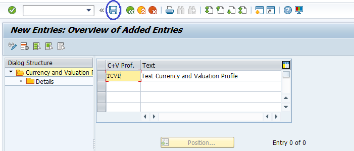 Maintain Currency and valuation profile