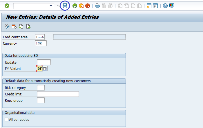 Credit Control Area