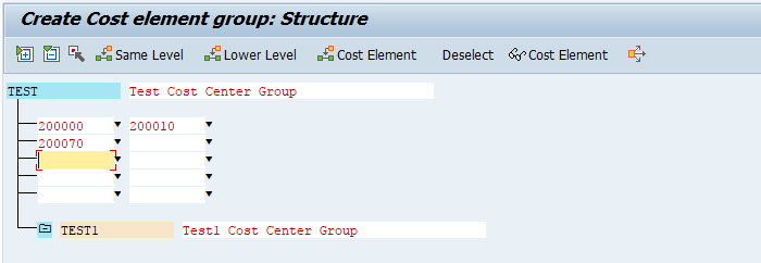 Cost Center Group