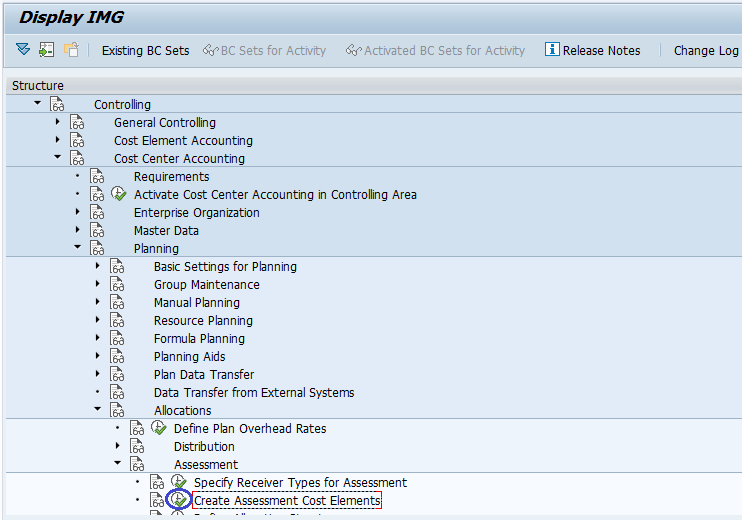 Assessment Cost Elements