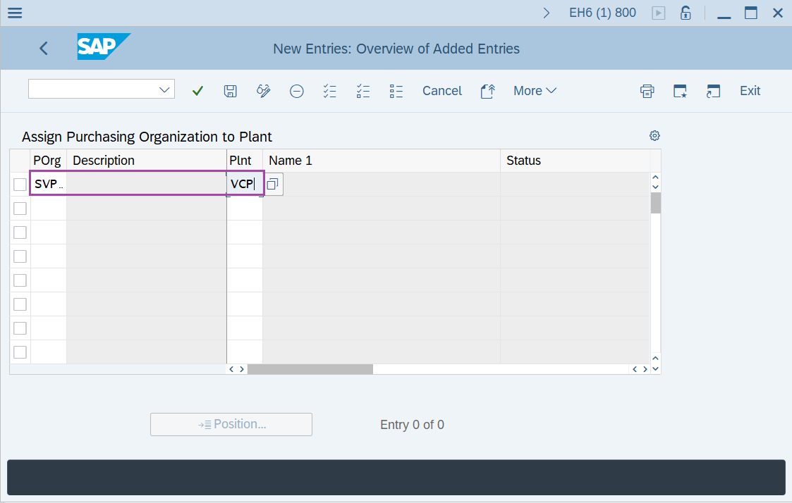 Assign purchase organization to plant in SAP