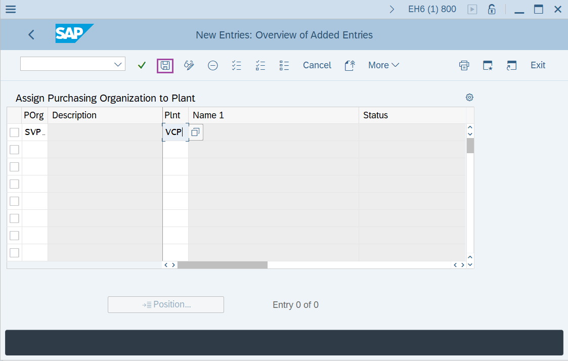 Assign purchase organization to plant in SAP