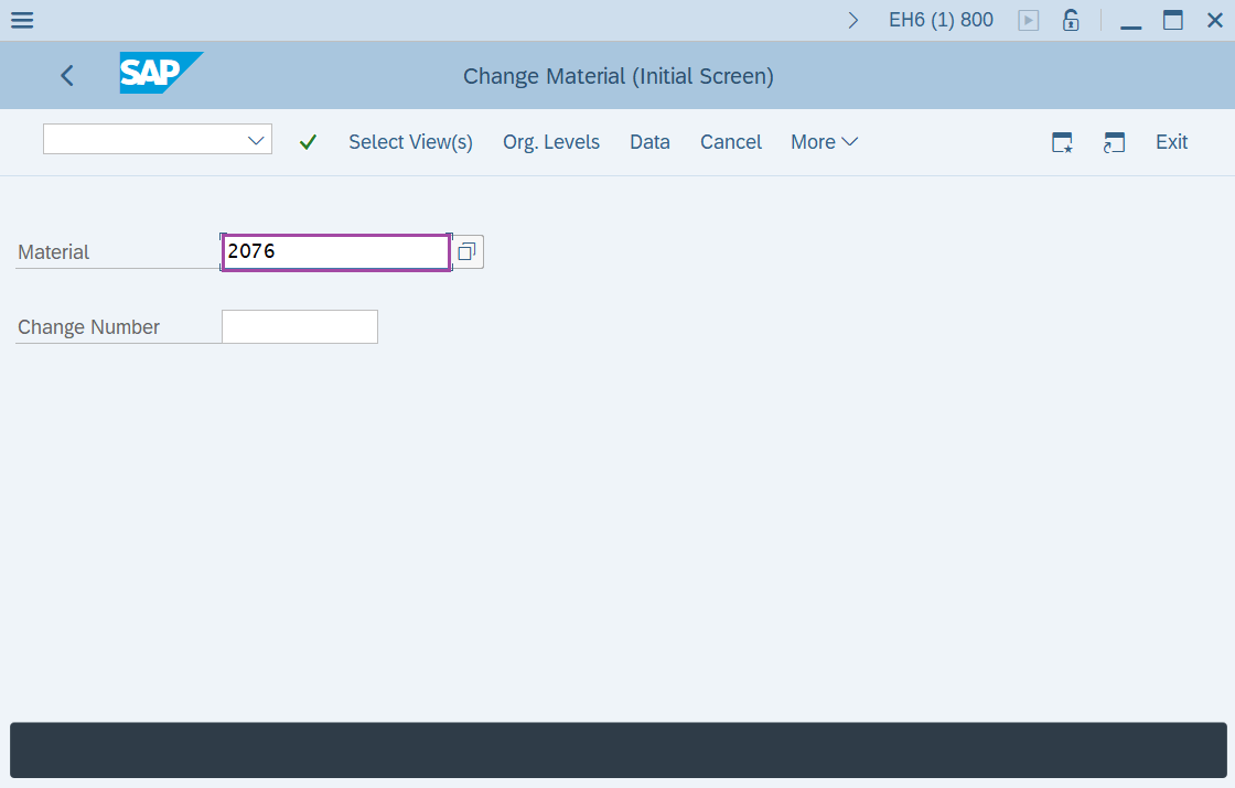 Change Material Master