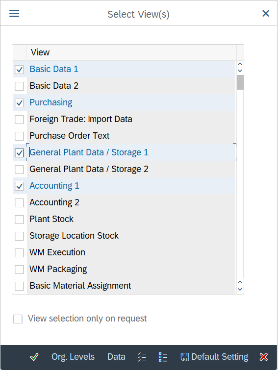 Change Material Master