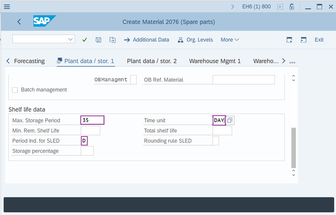 Create Material Master